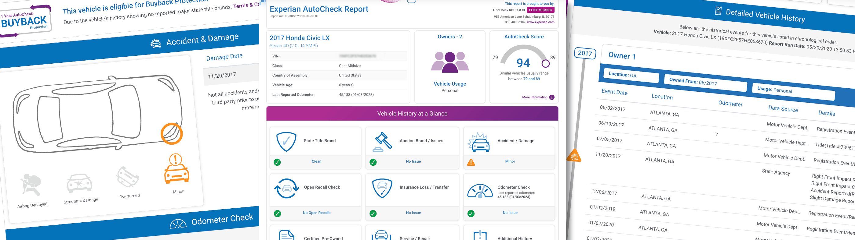 Sample of AutoCheck Report