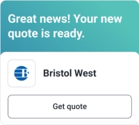 Graphic Bristol West quote is ready.
